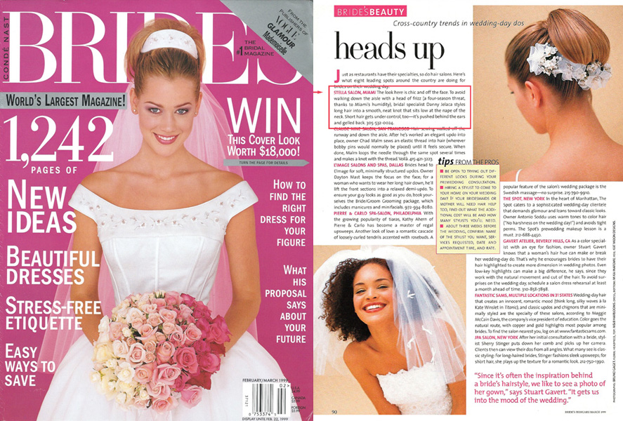 Brides Magazine features Danny Jelacas up-do